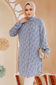 Modest İndigo Blue Top 11719IM - 2