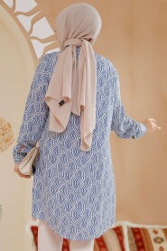 Modest İndigo Blue Top 11719IM - 3