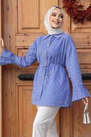 Modest İndigo Blue Top 12056IM - 1