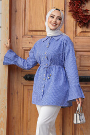 Modest İndigo Blue Top 12056IM - 2