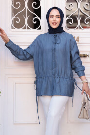 Modest İndigo Blue Top 32358IM - 2