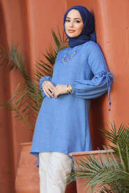Modest İndigo Blue Top 4138IM - 2