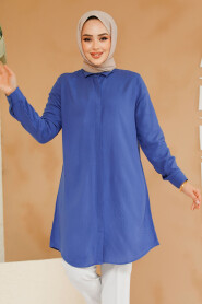 Modest İndigo Blue Tunic 11715IM - 2