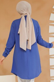 Modest İndigo Blue Tunic 11715IM - 3