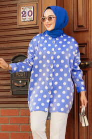 Modest İndigo Blue Tunic 21402IM - 2