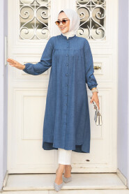 Modest İndigo Blue Tunic 5642IM - 1