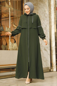 Modest Khaki Abaya For Women 62602HK - 2