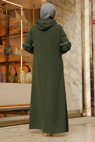 Modest Khaki Abaya For Women 62602HK - 3