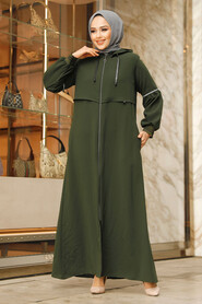 Modest Khaki Abaya For Women 62602HK - 1