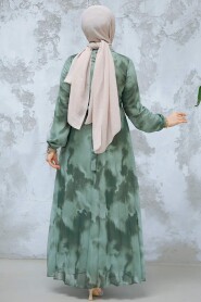 Modest Khaki Chiffon Dress 34469HK - 3