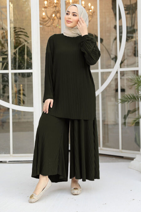 Modest Khaki Dual Suit 12107HK - NEVA STYLE