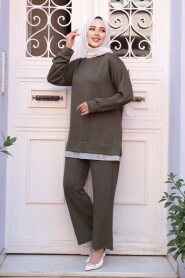 Modest Khaki Dual Suit 17412HK - 2