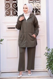 Modest Khaki Dual Suit 17461HK - 3
