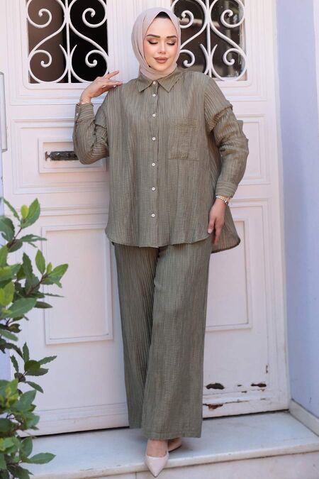 Modest Khaki Dual Suit 32336HK - NEVA STYLE