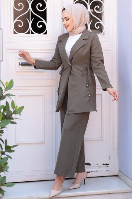 Modest Khaki Dual Suit 62221HK - NEVA STYLE