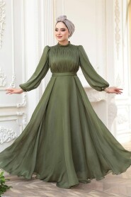 Modest Khaki Evening Dress 51072HK 