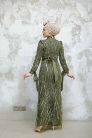 Modest Khaki Evening Long Dress 47631HK - 4