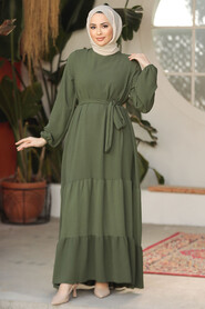 Modest Khaki Long Dress 57351HK - 2