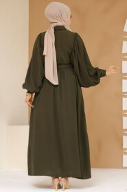 Modest Khaki Pastel Dress 60140HK - 3