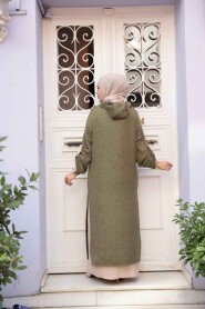 Modest Khaki Pastel Dress 76612HK - 4