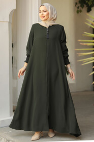 Modest Khaki Plus Size Abaya 26302HK - 2