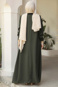 Modest Khaki Plus Size Abaya 26302HK - 4