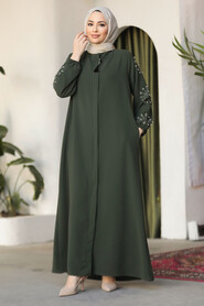 Modest Khaki Plus Size Abaya 62701HK - 2