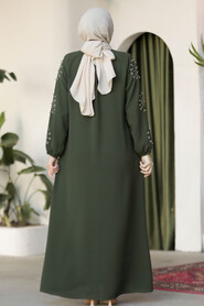 Modest Khaki Plus Size Abaya 62701HK - 4