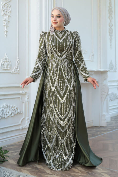 Modest Khaki Prom Dress 51923HK - NEVA STYLE