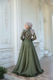 Modest Khaki Prom Dress 51923HK - 4