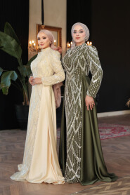 Modest Khaki Prom Dress 51923HK - 5