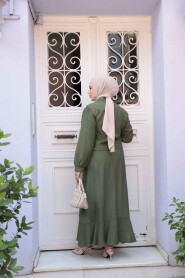 Modest Khaki Skirted Dual Suit 44741HK - 3