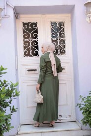 Modest Khaki Skirted Dual Suit 44751HK - 6
