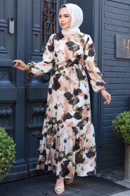 Modest Khaki Summer Dress 12602HK 