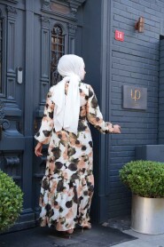 Modest Khaki Summer Dress 12602HK - 3