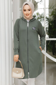 Modest Khaki Sweatshirt 30157HK 