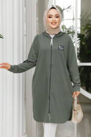 Modest Khaki Sweatshirt 30157HK - 2