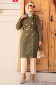 Modest Khaki Trench Coat 61221HK - 2