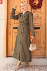 Modest Khaki Trench Coat 61500HK - 2