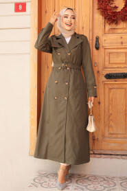 Modest Khaki Trench Coat 61500HK - 3