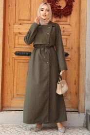 Modest Khaki Trench Coat 684HK - 2