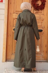 Modest Khaki Trench Coat 684HK - 3