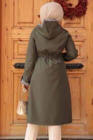 Modest Khaki Trench Coat 685HK - 4