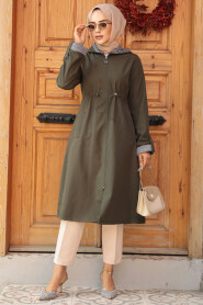 Modest Khaki Trench Coat 685HK - 2