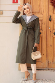 Modest Khaki Trench Coat 689HK - 2