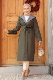 Modest Khaki Trench Coat 689HK 