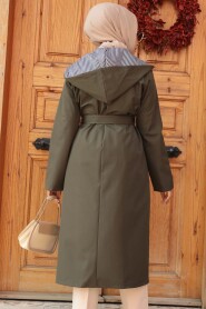 Modest Khaki Trench Coat 689HK - 3