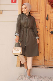 Modest Khaki Trench Coat 69721HK - 2