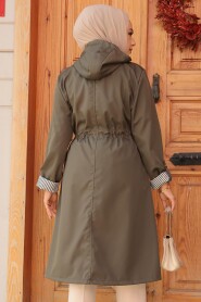 Modest Khaki Trench Coat 69721HK - 3