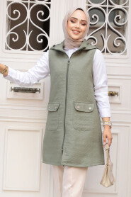 Modest Khaki Vest 80264HK - 2